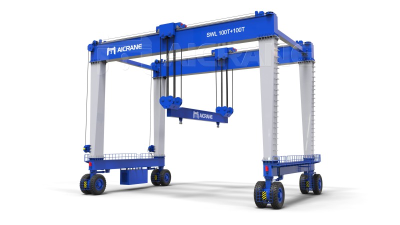 double girder rubber tyred crane