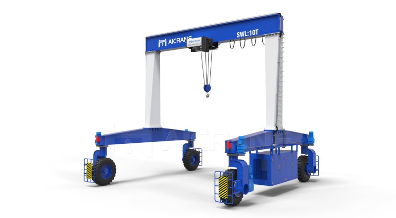 single girder mobile rubber crane