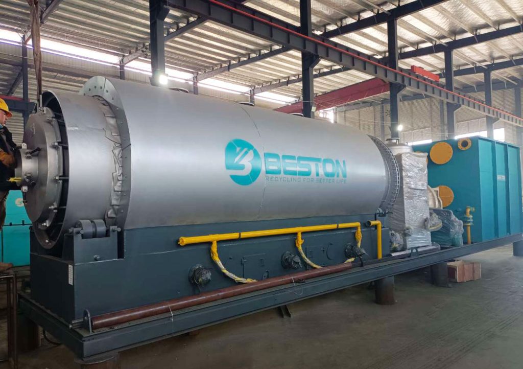 BLJ-3 Beston Skid-mounted Movable Pyrolysis Plant Shipped to Indonesia in 2022